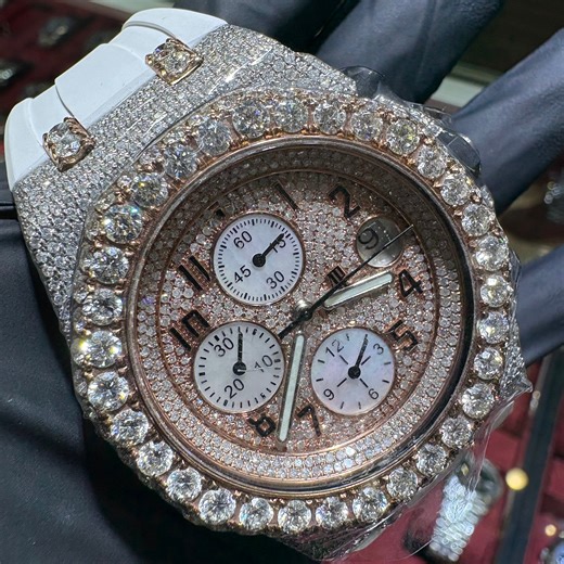 Audemars Piguet Royal Oak , Off-Shore | Rose Gold Iced Out Chronograph