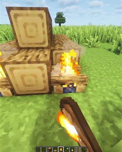 Minecraft Log piles🪵