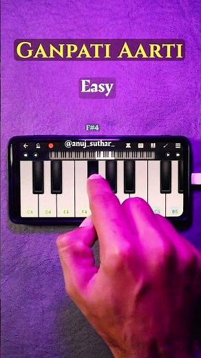 "Ganpati Aarti Dhun 🎹 Easy Piano Tutorial | Jai Dev Jai Dev | Walk Band App"