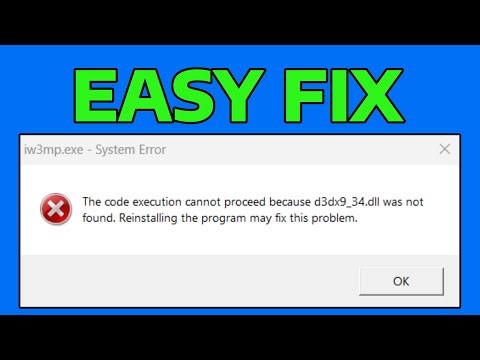How To Fix D3DX9_34.dll Missing Error in Windows