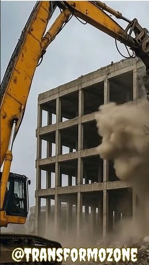 HIGHEST Reach Demolition Excavator Crush a Huge Building 🏗️💥 Powerful Mega Demolition in Action