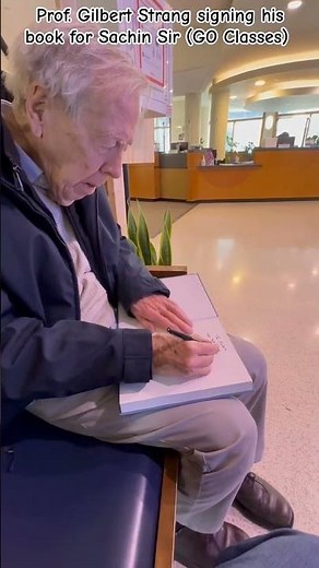Prof. Gilbert Strang 🔥 signing his book for Sachin Mittal Sir ❤ | GO Classes #GilbertStrang #Shorts