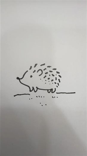 Easy Hedgehog drawing #hedgehog #forest #animals #drawing #art #easydrawing #sketch #animalsketch