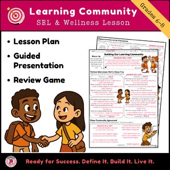 Building Our Learning Community Lesson | SEL, Back-to-School (grades 6, 7, 8)