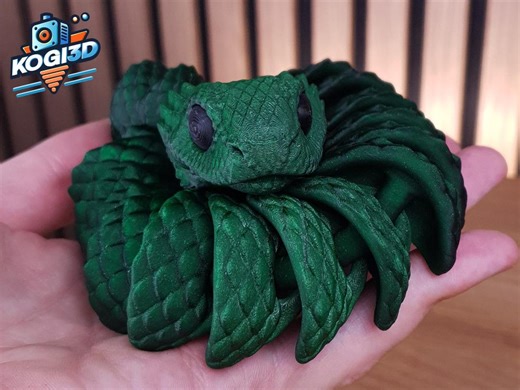 Realistic Articulated Snake Model – Print-in-place 3D Print STL - Etsy Australia