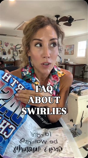 Swirlies driving you crazy? Try lifting your presser foot a tiny bit as you sew over the troublesome logos … or you can get a universal teflon foot or free-motion quilting foot for your machine from Amazon or wherever you get your sewing supplies. Let me know how those work 🙂 Happy sewing! 🪡 | Lala Sewz