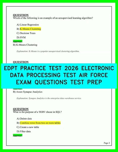2026 EDPT Practice Test | Air Force Electronic Data Processing Test Exam Prep Questions