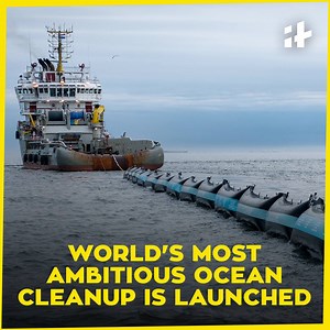 625K views · 4.2K reactions | World's most ambitious Ocean Cleanup has been launched, which will clean 90% of the ocean plastic by 2040. | Indiatimes | Facebook