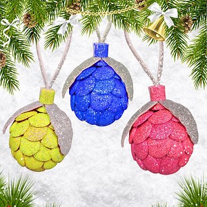 14K views · 308 reactions | awesome christmas balls decoration ideas with glitter foam | My Arts & Crafts | Facebook