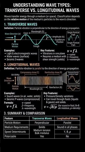 “Longitudinal vs Transverse wave 🔥 | Rapid Revision Score 90+” #physics #exampreparation #science