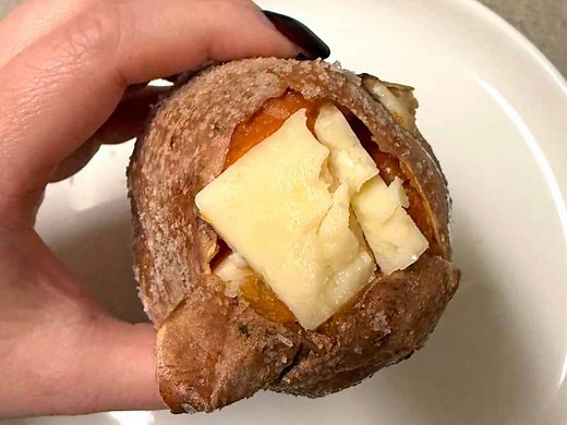 Sorry, But the Viral Cheese-Stuffed Sweet Potato Is So Delicious, I Made It for Lunch 4 Times This Week