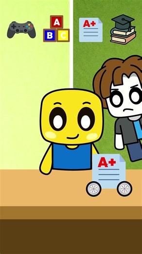 Noob Split The Game Or Study - Roblox Animation #shorts