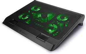 Accessory Power ENHANCE Gaming Laptop Cooling PAD Stand with LED Cooler Fans - Green