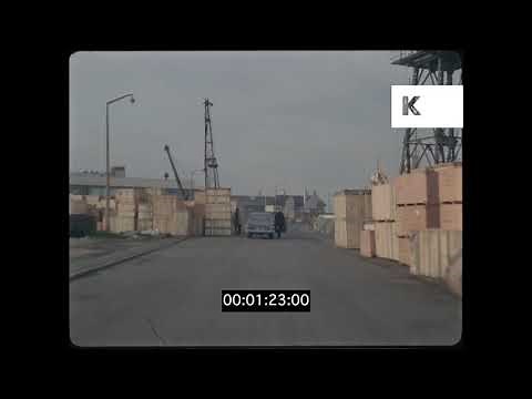 1960s Drive Around London Docklands, Shipyard, 35mm