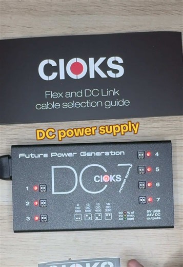 Cioks DC7 power supply One of the best choices for medium and large pedalboards . . #cioks #pedalboard #powersupply #guitartok #dc