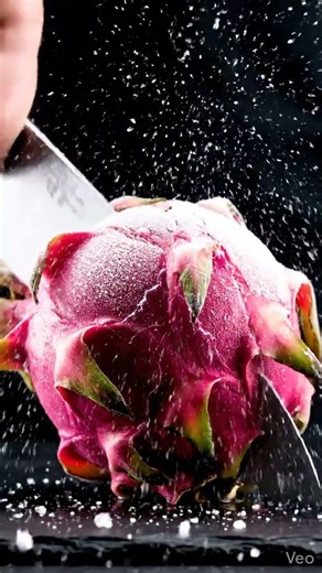 Fruit Experiment #12 - Knife vs Frozen Dragon Fruit 🔪💥 (Cracks Like Glass!)
