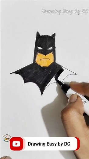 Batman drawing easy | Easy batman drawing | easy drawing of batman | batman face drawing #shorts