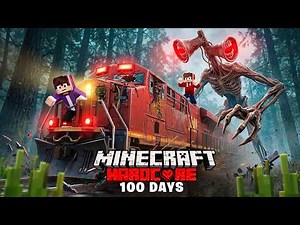 We Spent 100 Days in a SIREN HEAD On Train in Hardcore Minecraft!