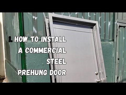 How to install a commercial steel prehung door with welded frame.