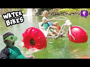 WATER BIKES and SLIDE BLAST in Hawaii - Part 4 with HobbyKidsTV - Videos For Kids