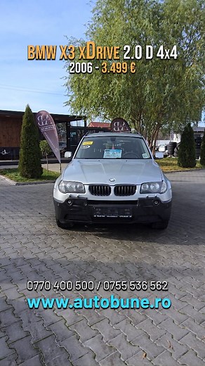 399 reactions · 61 shares | BMW X3 xDrive solid, 4x4, perfect pentru cei care vor fiabilitate si mobilitate la pret corect. Confort, spatiu si tractiune integrala, la doar 3.499 €.  https://autobune.ro/listings/bmw-x3-x-drive-2/ | AutoBune.ro | Facebook