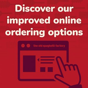 Psst... We’ve updated our online menu with more options than ever! 🥳 Modify your sauce, add extra protein, or bring home a pint of our famous made-from-scratch Creamy Pesto dressing. You decide! Order online for delivery or to-go at OSF.com 🚂 #memoriesathome #theoldspaghettifactory | The Old Spaghetti Factory