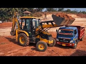 Amazing JCB Front Loader Work👌😱 | Eicher Truck Filling Process🔥|