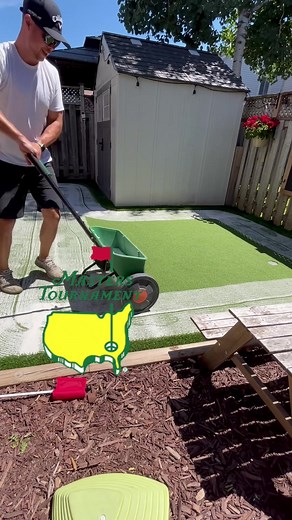 ⛳️ Masters Week is Here! 🙌 Always my que to get the green prepped for spring. 🌺 #golf #masters #golfer #spring