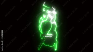 Number two with green glass material. 3d symbol for graphic design, presentation or background.