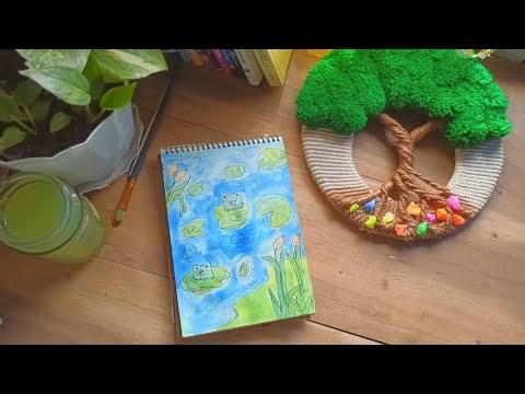 Easy painting / water clour painting tutorial/Easy painting techniques/For beginners 🌸🍁