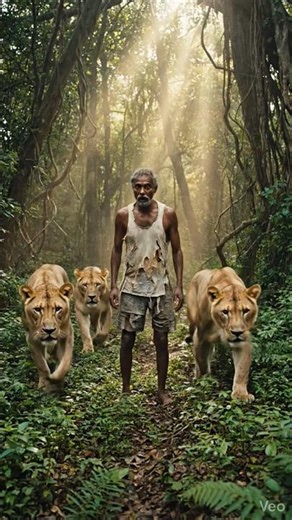 Oldman Crafted a Giant lionTree House 🏡 And Saved his life from lion || Beautiful Handmade