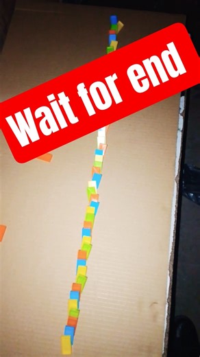 1 to 50 colourful domino Chain reaction 10 #shorts