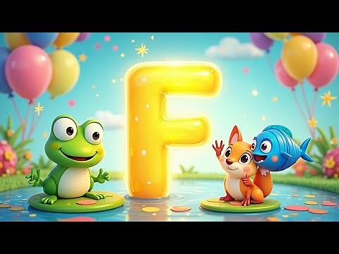 Letter F Song – Frog, Fish & Fox Fun ABC Nursery Rhymes for Kids