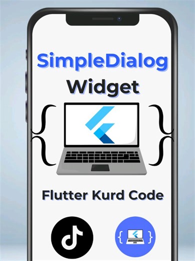 ‏"Learn how to use SimpleDialog widget in flutter check out the bio to ...
