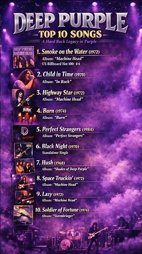 The 10 absolut Best Songs by Deep Purple. The Alltime Greatest