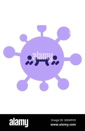 power up animation of embarrassed virus image Stock Video Footage - Alamy