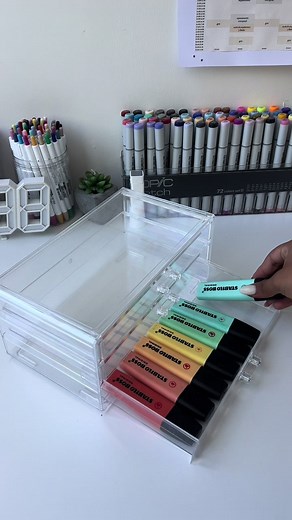 Ordenando plumones en mi escritorio | ASMR y organización