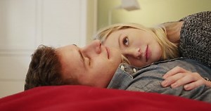 Happy Young Couple Cuddling Bed Together Stock Footage Video (100% Royalty-free) 10594460 | Shutterstock