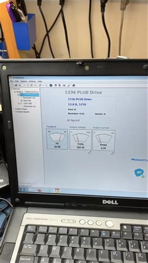 Test Run After Repair - AllenBradley 1336 Plus Drive. - 1336S-C007-AA-DE SER:C