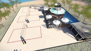 Beach Volleyball Sport Center 2023 - Buy Royalty Free 3D model by VRA (@architect47)