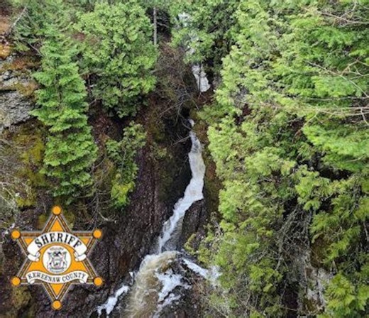 Hiker dies after falling from 25-foot cliff near Upper Peninsula waterfall