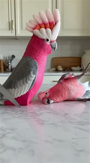 The Fake-Dead Flop Hits Different #funny #parrot #lowkeyweekend #birds #parrots