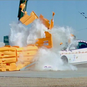 60K views · 57 reactions | The ‘SLED’ are water-filled barriers that protect construction zones  | Your Future Car by Autoblog | Facebook