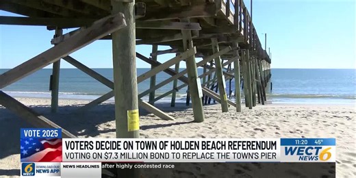 Voters unofficially vote down a bond referendum for Holden Beach Pier