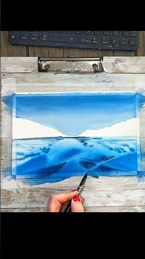 How to paint realistic ice and snow reflections #watercolorart #arttutorial #painting