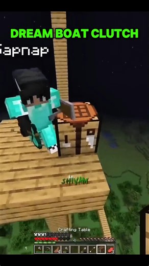 Dream Boat Clutch☠️🥶 #minecraft