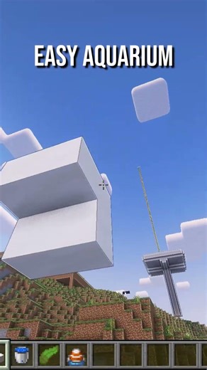 Easy Aquarium Build in Minecraft 🐠 #shorts