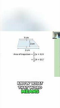 Easy Trapezium Area Calculation #shorts #mathgeometry #tutorial