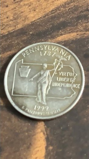 ￼Rare 1999 state quarter Pennsylvania D surface clad era.