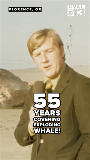 KVAL 13 Eugene on Instagram: "Remembering the explosive moment 55 years ago when a whale washed up near Florence, OR—the solution was a blast no one could forget! 💥🐋 #liveonKVAL #OregonHistory #explodingwhale"